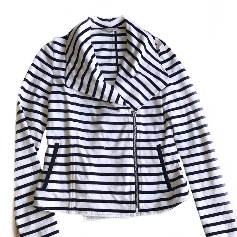 Striped GAP moto jacket